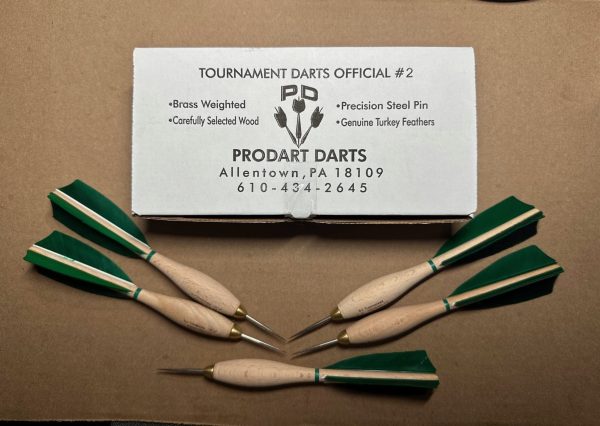 902 Green Turkey Feather #2 Dartball Wooden Darts